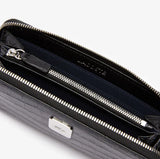 Lacoste Amelia Large Zippered Embossed Leather Wallet