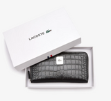 Lacoste NF3590TU Amelia Large Zippered Embossed Leather Wallet