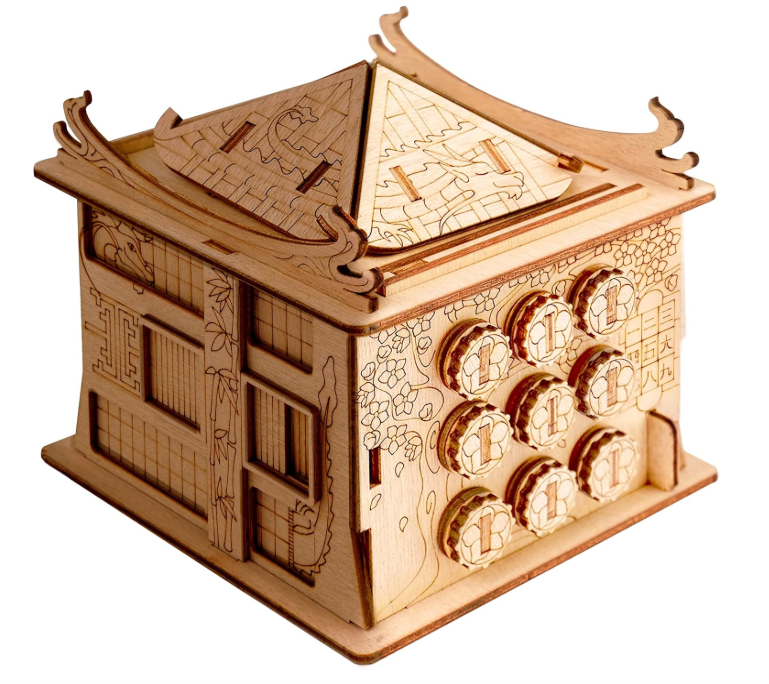 ESC WELT House of Dragon Puzzle Box - Escape Room in a Box - Brain Teaser Games for Adults - 3d Board Games with Hidden Compartment - Gift Box - Cash Puzzles Money Box - Wooden Board Game for Adults