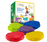 NATIONAL GEOGRAPHIC Balance Stepping Stones - Early Learning & Development for Kids with 5 Soft Stones