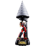 BANDAI SPIRITS Soul of Chogokin Gurren Lagann GX-107 Complete Transformation Combined Gurren Lagann & Large Slalom Giga Drill Set, Approx. 7.1 inches (180 mm), PVC & ABS & Die Cast, Painted Action