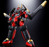 BANDAI SPIRITS Soul of Chogokin Gurren Lagann GX-107 Complete Transformation Combined Gurren Lagann & Large Slalom Giga Drill Set, Approx. 7.1 inches (180 mm), PVC & ABS & Die Cast, Painted Action