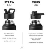 Simple Modern Water Bottle with Straw and Chug Lid Vacuum Insulated Stainless Steel Metal Thermos Bottles | Reusable Leak Proof BPA-Free Flask for Gym Sports | Summit Collection | 32oz Graphite