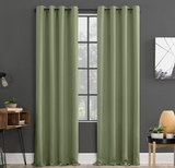 Sun Zero Soho 2-pack Blackout Energy Efficient Grommet Curtain Panel Pair, 54" x 96", Sage Green