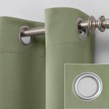 Sun Zero Soho 2-pack Blackout Energy Efficient Grommet Curtain Panel Pair, 54" x 96", Sage Green