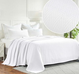 Superior 100% Cotton Blanket Oversized Throw, Woven Blanket for Couch, Bed, Bedding, Farmhouse, Home Essentials, Cute and Cozy Bohemian Blankets, Herringbone Weave, Twin, White
