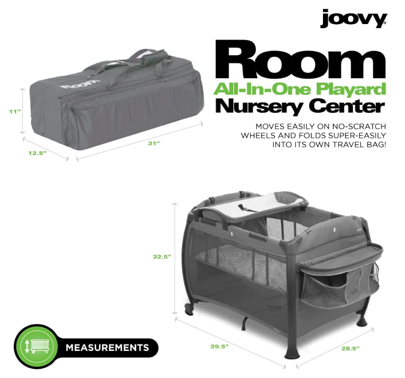 Joovy Room Playard and Nursery Center, Charcoal Secondary image