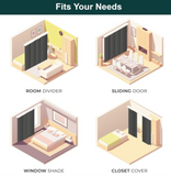 CHICOLOGY Room Divider, Vertical Blinds, Door Blinds,Blinds for Sliding Glass Doors, Temporary Wall, Closet Curtain, Room Door, Ballroom Grey (Light Filtering) W:46-86 x H:Up-to 96 inches