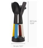 Joseph Joseph 10542 Elevate Slim Utensil Set with Ultra-Compact Storage Stand (4 Pieces)