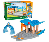 BRIO 33975 Train Service Station (Smart Tech Sound) - Kids Creative Building Toys and Wooden Toy Train Sets and Wooden Tracks FSC 100% Sustainable | Smart-Tech Sound Tech Toy