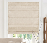 CHICOLOGY - RMBF2764 Cordless Roman Shades Cross-Hatched Modern Fabric Cascade Window Blind Treatment, 27"W X 64"H