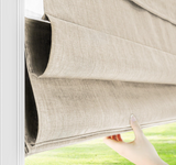 CHICOLOGY - RMBF2764 Cordless Roman Shades Cross-Hatched Modern Fabric Cascade Window Blind Treatment, 27"W X 64"H