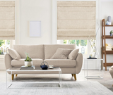 CHICOLOGY - RMBF2764 Cordless Roman Shades Cross-Hatched Modern Fabric Cascade Window Blind Treatment, 27"W X 64"H