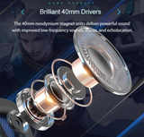 KUFUNG 3.5mm Gaming Headset ENC Noise Cancelling Mic LED Headphones Stereo Bass Surround for PC PS4 Xbox One,Black Blue