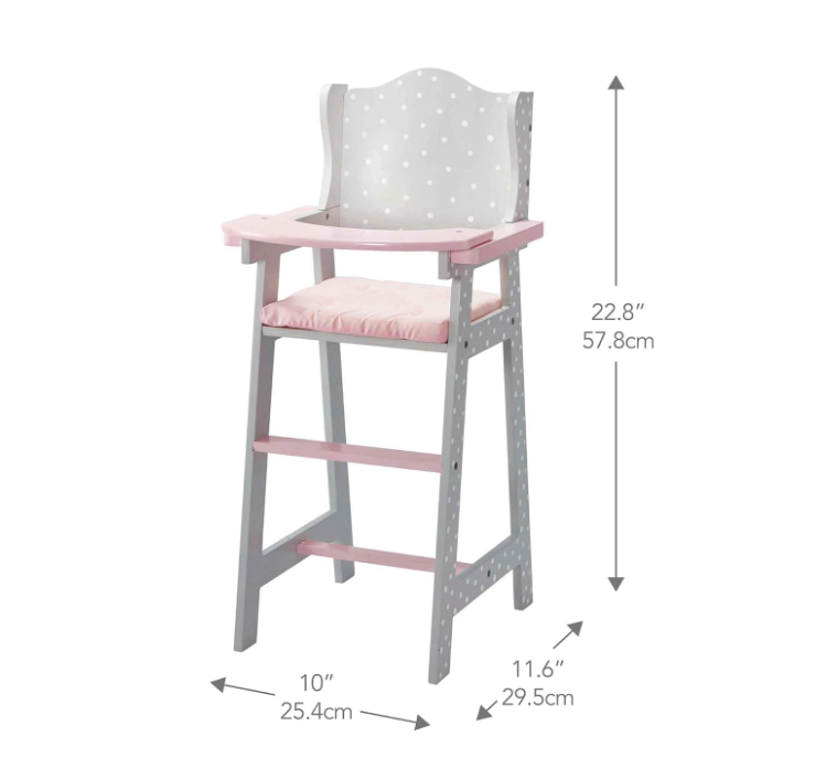 Olivias Little World - Baby Doll Furniture ,Baby High Chair