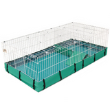 MidWest Homes for Pets 171GHP Guinea Habitat Plus - Guinea Pig Cage w/Top Panel, 47L x 24W x 14H Inches White/Teal