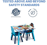 Delta Children Kids Table and Chair Set With Storage (2 Chairs Included) - Ideal for Arts & Crafts, Snack Time, Homeschooling, Homework & More, Disney/Pixar Toy Story