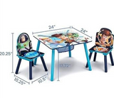 Delta Children Kids Table and Chair Set With Storage (2 Chairs Included) - Ideal for Arts & Crafts, Snack Time, Homeschooling, Homework & More, Disney/Pixar Toy Story