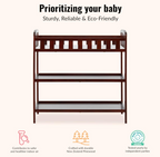 Dream On Me Emily Changing Table in Espresso, 36.5x20x39 Inch