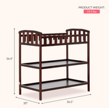 Dream On Me Emily Changing Table in Espresso, 36.5x20x39 Inch