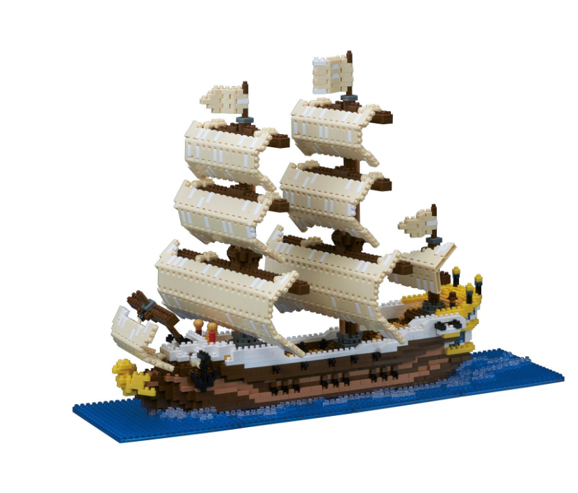 Nanoblock Sailing Ship Building Set (2490 Piece) Main image