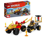 LEGO NINJAGO Kai&Ras's Car&Bike Battle 71789 Building Toy Set (103 Pcs),Multicolor