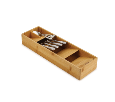 Joseph Joseph 85168 DrawerStore Cutlery Organiser, Bamboo Main image