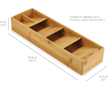 Joseph Joseph 85168 DrawerStore Cutlery Organiser, Bamboo Secondary image