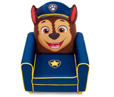 Delta Children Figural Upholstered Kids Chair, Nick Jr. PAW Patrol Chase, Blue