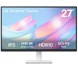 LG 27US500-W 27" 4K UHD UltraFine IPS Display Monitor | HDR10 | Flicker Safe | Tilt Adjustable