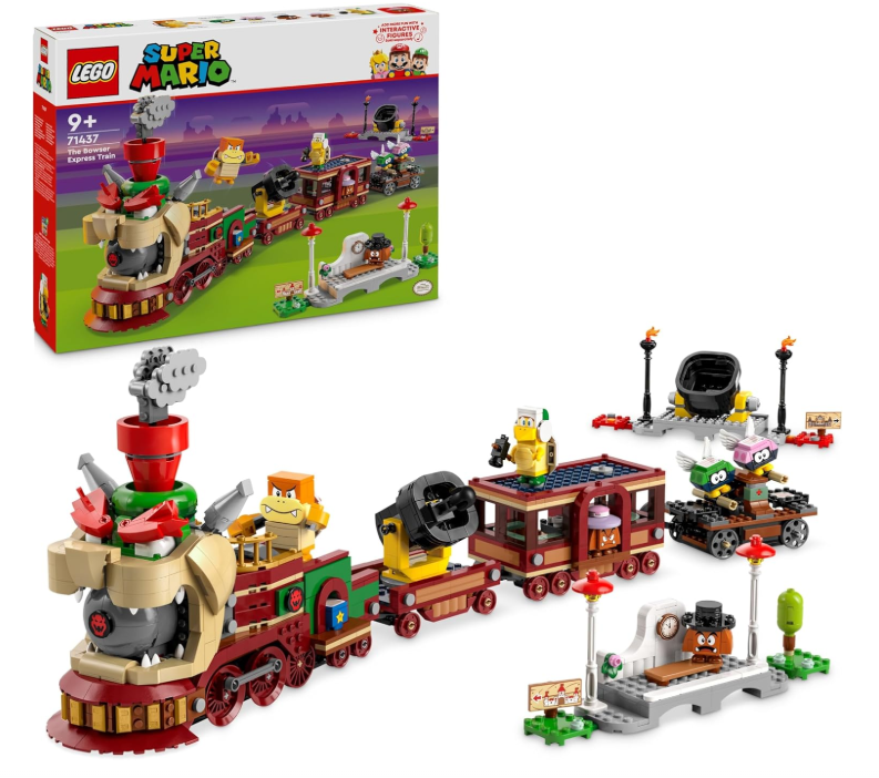 LEGO Super Mario The Bowser Express Train Toy, Adventure Playset for 9 Plus Year Old Boys & Girls, with 6 Character Figures Incl. a Hammer Bro and 2 Goombas, Creative Gift for Kids Gamers 71437 Main image