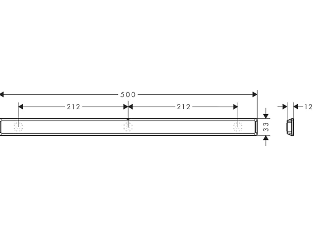 hansgrohe WallStoris 20-inch Modern Wall Bar in Matte White, 27902700