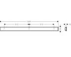 hansgrohe WallStoris 20-inch Modern Wall Bar in Matte White, 27902700
