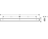 hansgrohe WallStoris 20-inch Modern Wall Bar in Matte White, 27902700