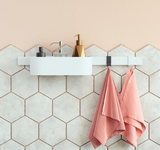 hansgrohe WallStoris 20-inch Modern Wall Bar in Matte White, 27902700