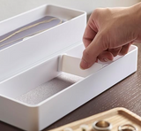 Yamazaki Home Rin Stacking Watch And Accessory Case, Jewelry Box Organizer For Glasses, 3-Tier - Accessories - Plastic + Wood,White