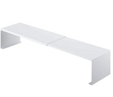 Yamazaki Home Expandable Platform Riser-Storage Shelf Organizer Rack, One Size, White