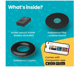 GoBalance Board - App-Enabled Balance Board. Smart Bluetooth Sensor, 12 FREE Interactive Games - Fun, Balance Training and Home Gym Workout! Boost Coordination & Strength for Teens and Adults