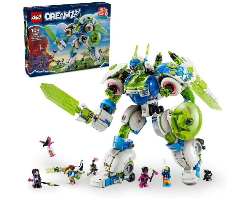 LEGO DREAMZzz 3in1 Mateo and Z-Blob the Knight Battle Mech Set, Space Shuttle Toy Rebuilds into 3 Different Robot Action Figures for Boys & Girls, Fantasy Birthday Gift for Kids aged 10 Plus 71485