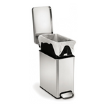 Simplehuman CW1898 Profile Step Trash Can, 10-Liter/2.6-Gallon Medium