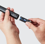 Panasonic Facial Hair Trimmer for Sensitive Skin, Unisex Detailer with Flexible Head, Gentle on Acne, Includes 2 Eyebrow Attachments, Wet/Dry - ER-GM40-K (Black)