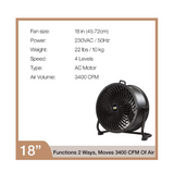Caterpillar HVD 18AC (CATERPILLAR DRUM AIR CIRCULATOR 18" BLACK)