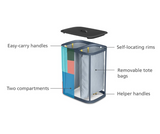 Joseph Joseph 50046 Jonathan Lawes Tota Laundry Separation Basket, 90L