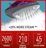 Tefal Express Steam FV2843 - Steam Iron, 2600W, 210g/min Boost Shot, 45g/min Continuous Output, Ceramic Soleplate, Easy-Refilling Water Tank, Anti-Drip Protection, Automatic Steam, DJ Lilac