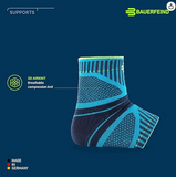Bauerfeind Ankle Support Dynamic Unisex Ankle Support Bandage for Sports such as Jogging, Football or Fitness, Ankle Brace for Sensomotor Skill, Rivera, XL