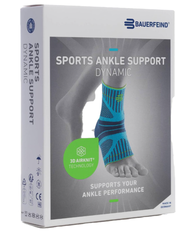 Bauerfeind Ankle Support Dynamic Unisex Ankle Support Bandage for Sports such as Jogging, Football or Fitness, Ankle Brace for Sensomotor Skill, Rivera, XL
