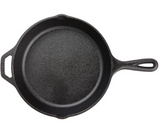 Lodge 8 Inch Pre-Seasoned Cast Iron Stamped Skillet - Signature Teardrop Handle - Use in the Oven, on the Stove, on the Grill, or Over a Campfire - Deer