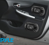 Pyle 3-Way Universal Car Stereo Speakers - 400W 6” x 8” Triaxial Loud Pro Audio Car Speaker Universal OEM Quick Replacement Component Speaker Vehicle Door/Side Panel Mount Compatible - PL6183BK (Pair)