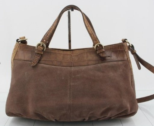Furla Croco Leather &suede 2 way Bag Main image