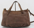 Furla Croco Leather &suede 2 way Bag
